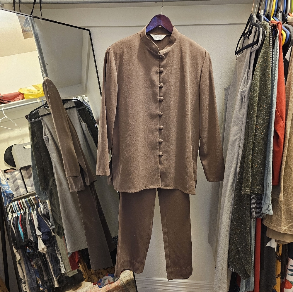 Vintage Green Pant Suit Set
